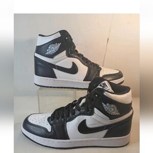 Air Jordan 1 Retro High OG Black & White 555088-010 Men's Sz 8 VGC 2020
